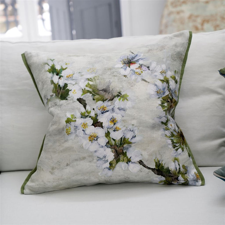 Designers Guild Fleur D'assam Platinum Linen Cushion