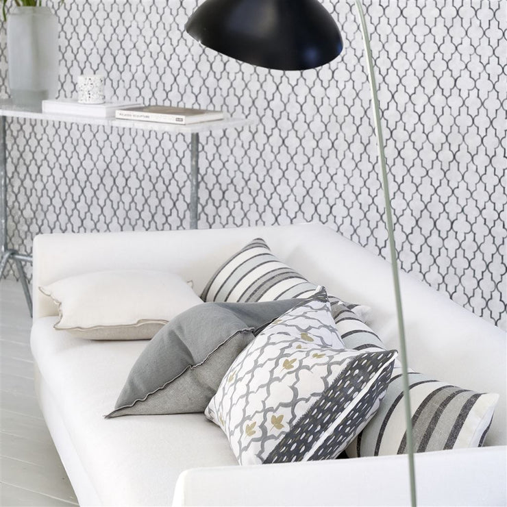 Designers Guild Pergola Trellis Slate Cotton Cushion