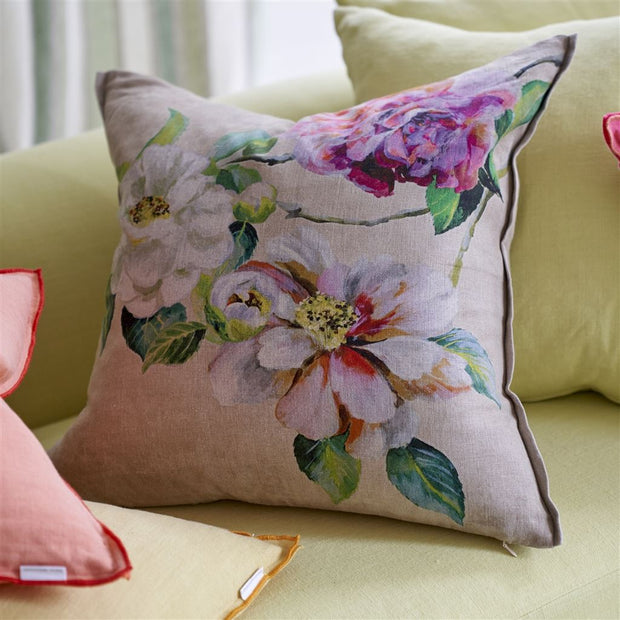 Designers Guild Jardin Botanique Grande Peony Linen Cushion