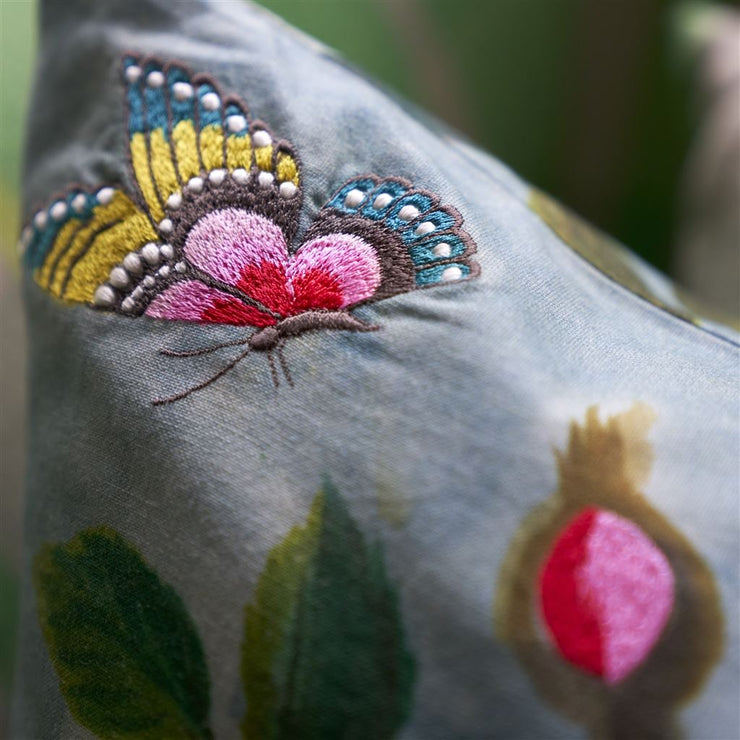 Designers Guild Papillon Chinois Teal Cotton/linen Cushion