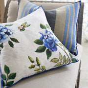 Designers Guild Porcelaine De Chine Cobalt Linen Cushion