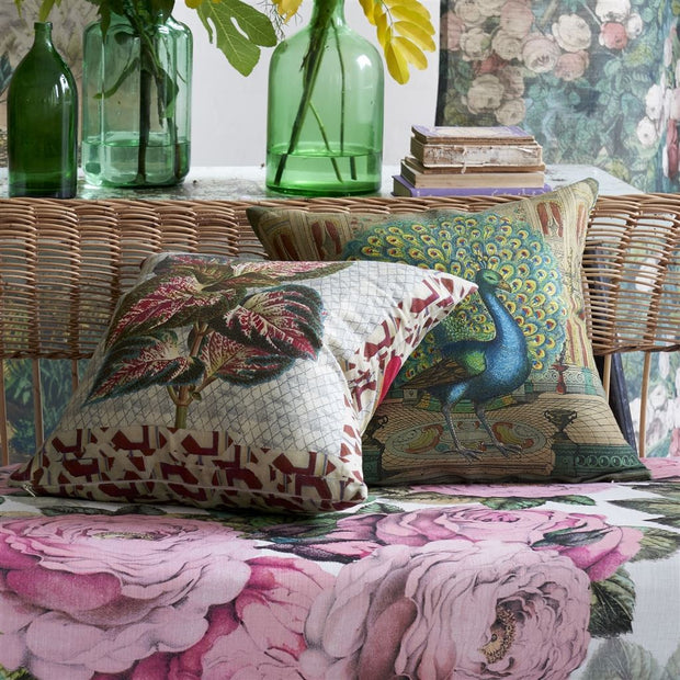 John Derian Chanterelle Carmine Cushion