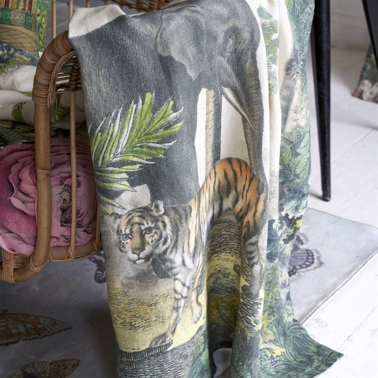 John Derian Palm Trail Sepia Throw