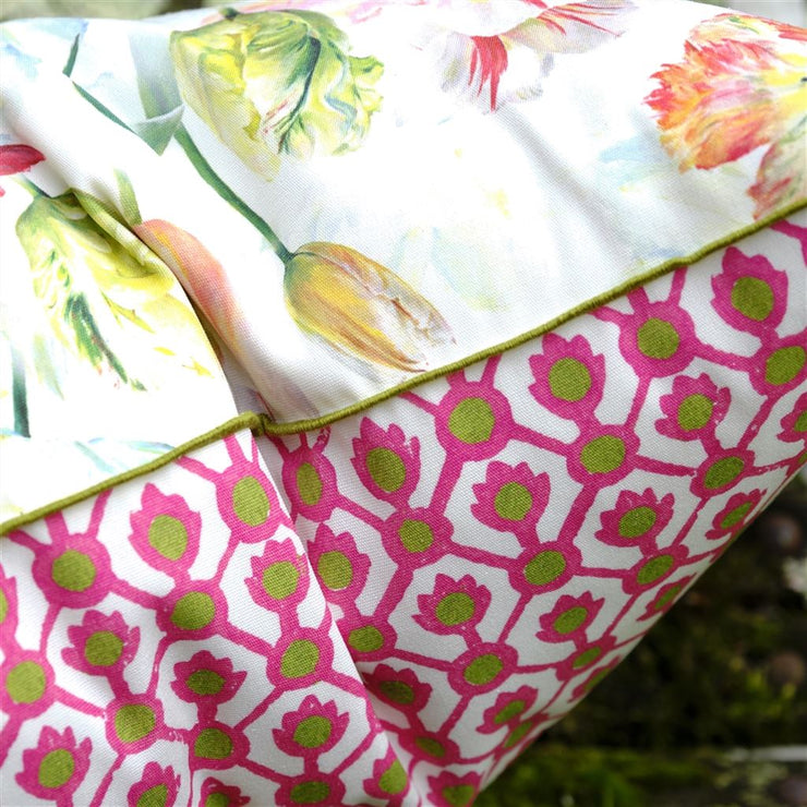 Designers Guild Outdoor Tulip Garden Azalea Cushion