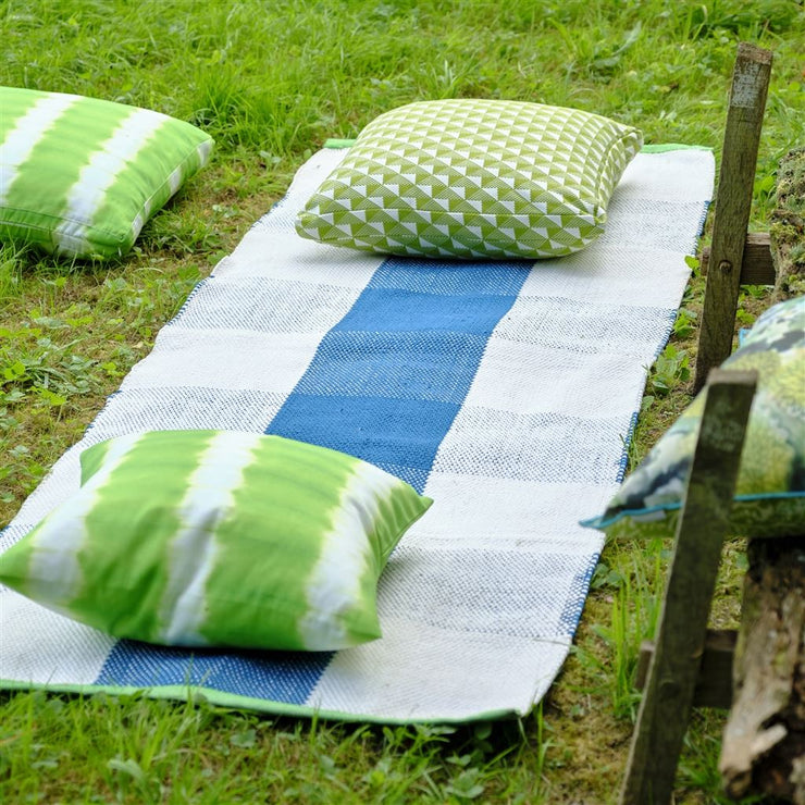Designers Guild Saliya Cobalt Outdoor Runner Rug