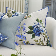 Designers Guild Porcelaine De Chine Cobalt Linen Cushion