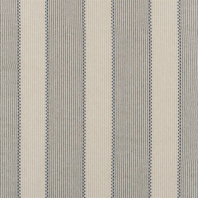 Carleigh Embroidered Ticking - Denim