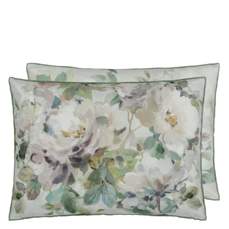 Thelma's Garden Celadon Cushion