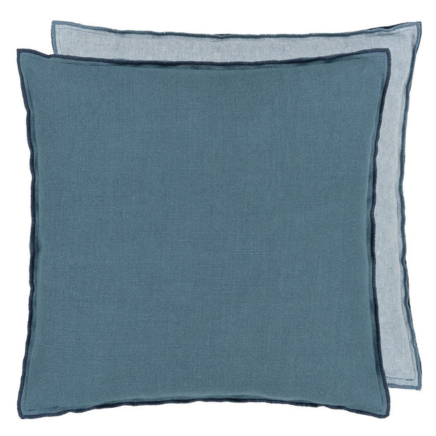 Brera Lino Midnight & Chambray Cushion