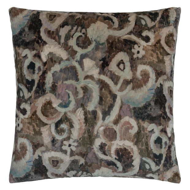 Designers Guild Tapestry Flower Damson Velvet Cushion