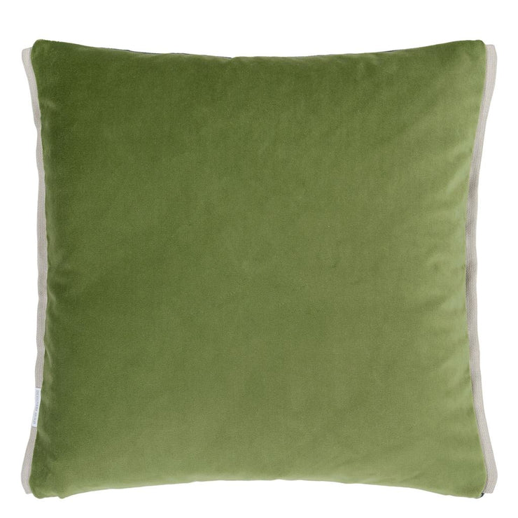 Designers Guild Varese Prussian & Grass Velvet Cushion