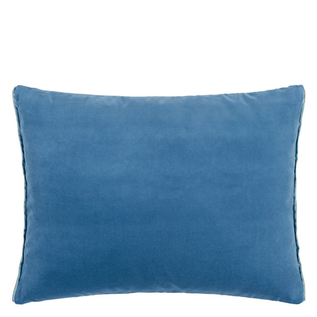 Designers Guild Cassia Denim & Zinc Velvet Cushion