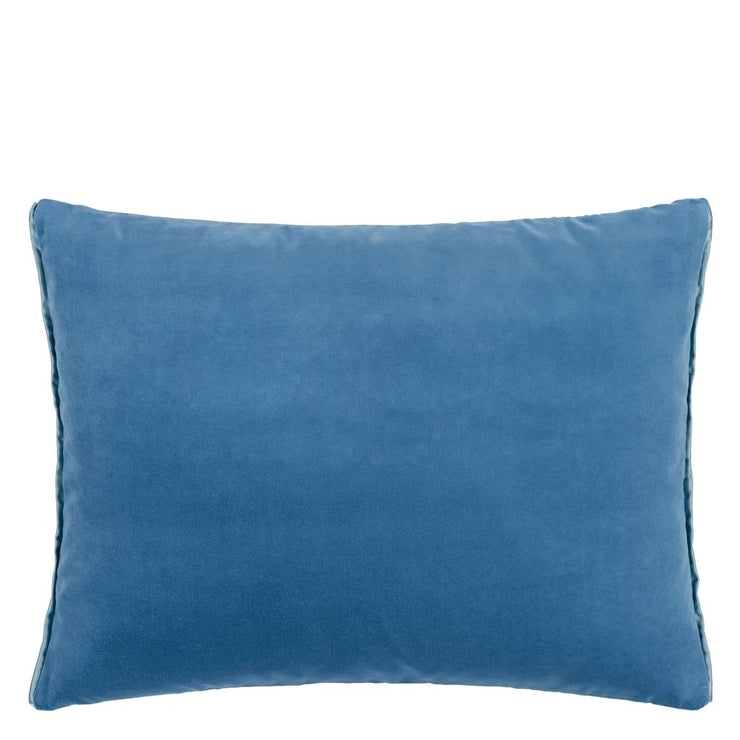 Designers Guild Cassia Denim & Zinc Velvet Cushion