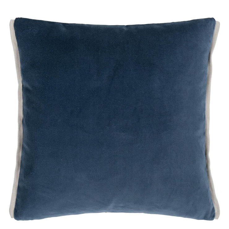 Designers Guild Varese Prussian & Grass Velvet Cushion