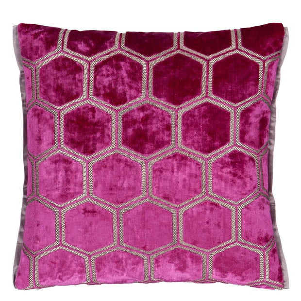 Designers Guild Manipur Fuchsia Velvet Cushion