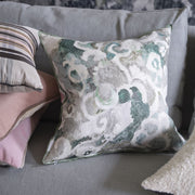 Designers Guild Tapestry Flower Eau De Nil Velvet Cushion