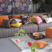 Designers Guild Tapestry Flower Damson Velvet Cushion
