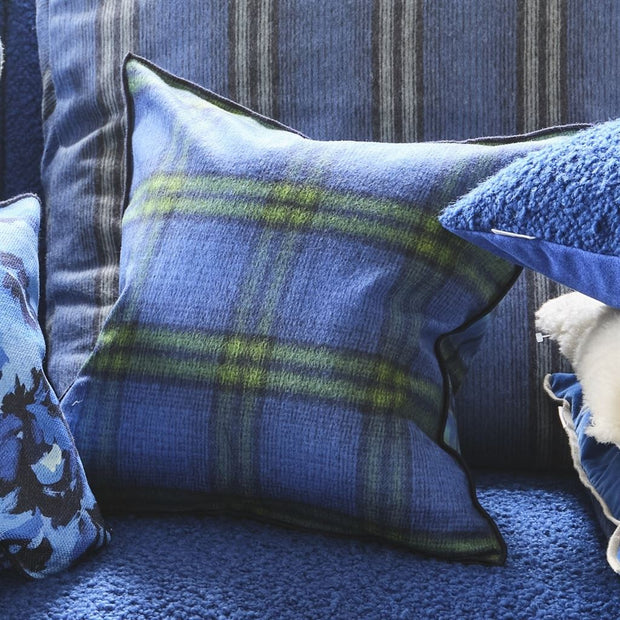 Designers Guild Abernethy Cobalt Wool Cushion