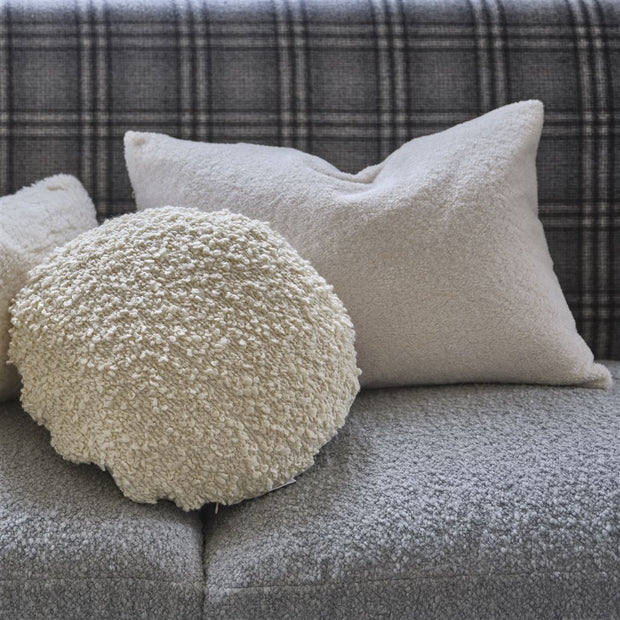 Designers Guild Polwarth Chalk Faux Fur Cushion