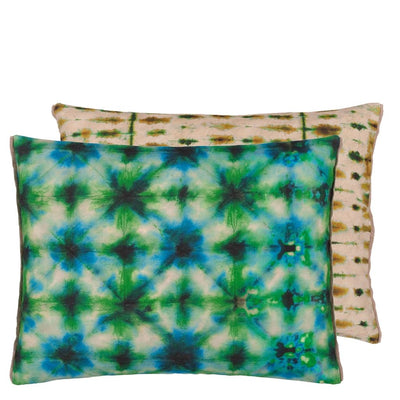 Shibori Emerald Cushion