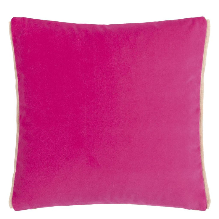 Designers Guild Varese Fuchsia & Malachite Velvet Cushion