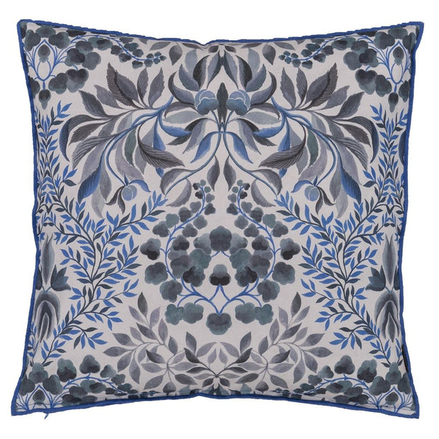 Designers Guild Ikebana Damask Slate Blue Cushion
