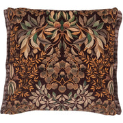 Designers Guild Ikebana Damask Chocolate Velvet Cushion