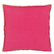 Designers Guild Brera Lino Cerise & Grass Linen Cushion