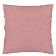Designers Guild Brera Lino Damask Rose & Travertine Linen Cushion