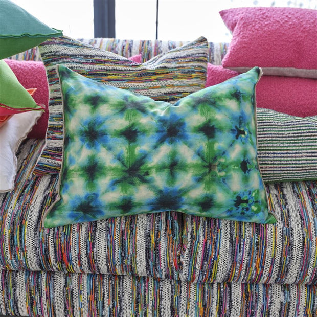 Designers Guild Shibori Emerald Cotton Cushion
