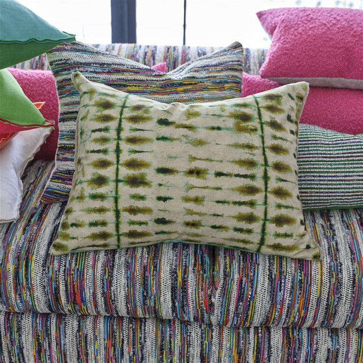 Designers Guild Shibori Emerald Cotton Cushion
