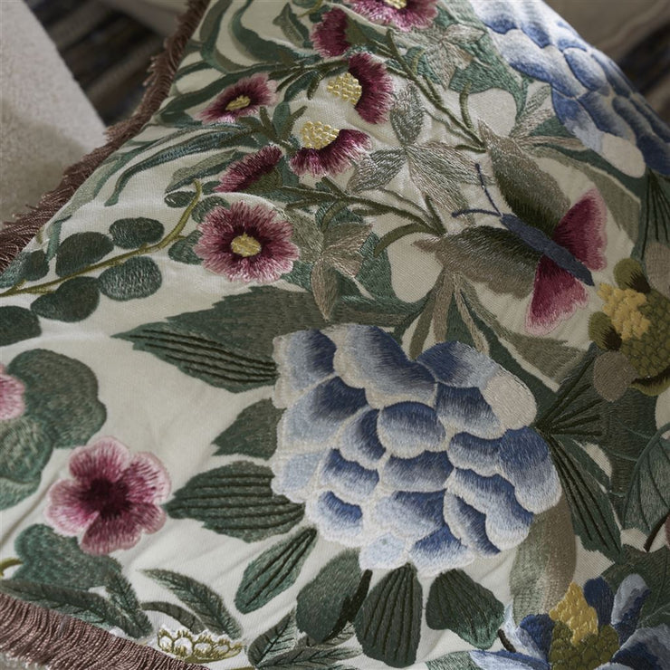 Designers Guild Ikebana Damask Cameo Embroidered Cushion