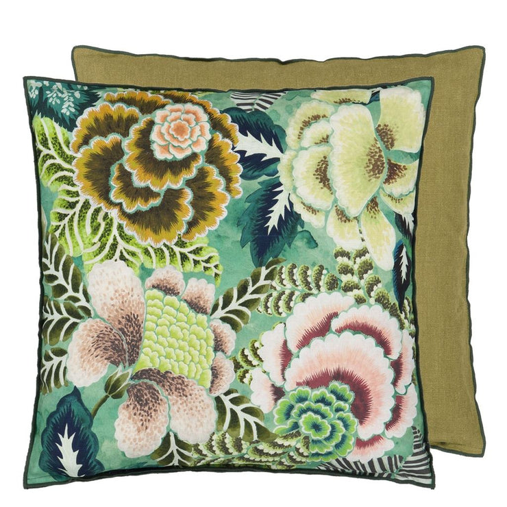 Rose de Damas Jade Cushion
