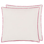 Brera Lino Alabaster & Fuchsia Cushion