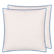 Brera Lino Alabaster & Cobalt Cushion