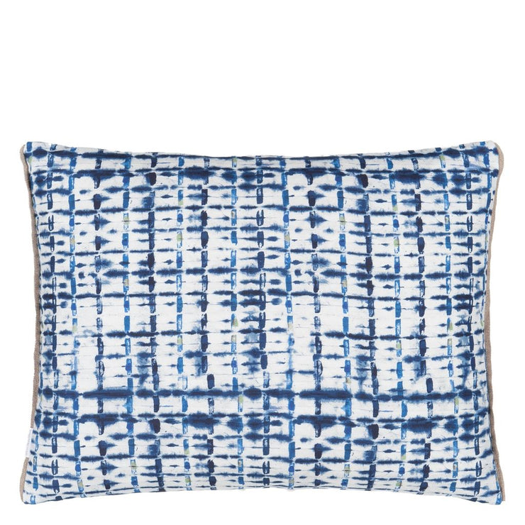 Designers Guild Parquet Batik Indigo Cushion