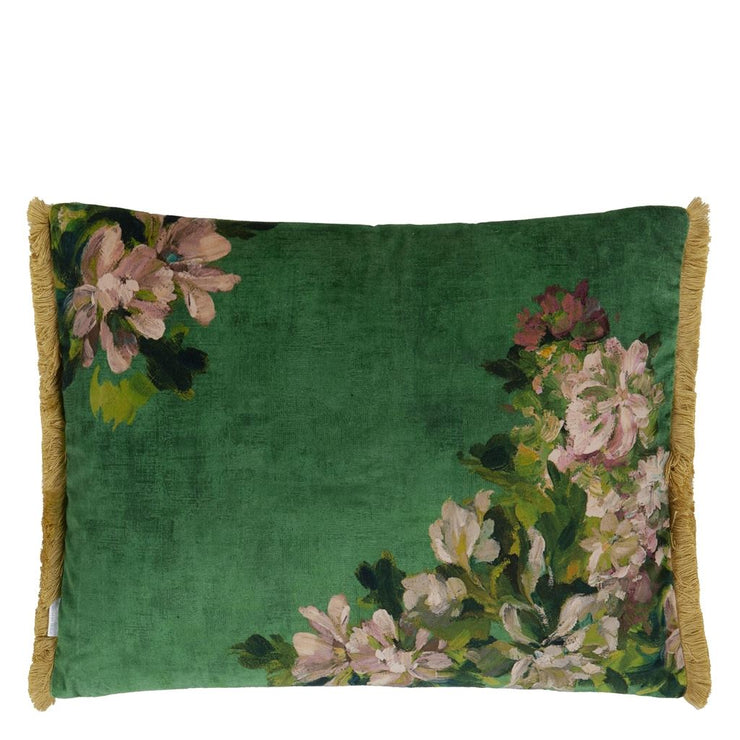 Designers Guild Fleurs D Artistes Velours Vintage Green Cushion
