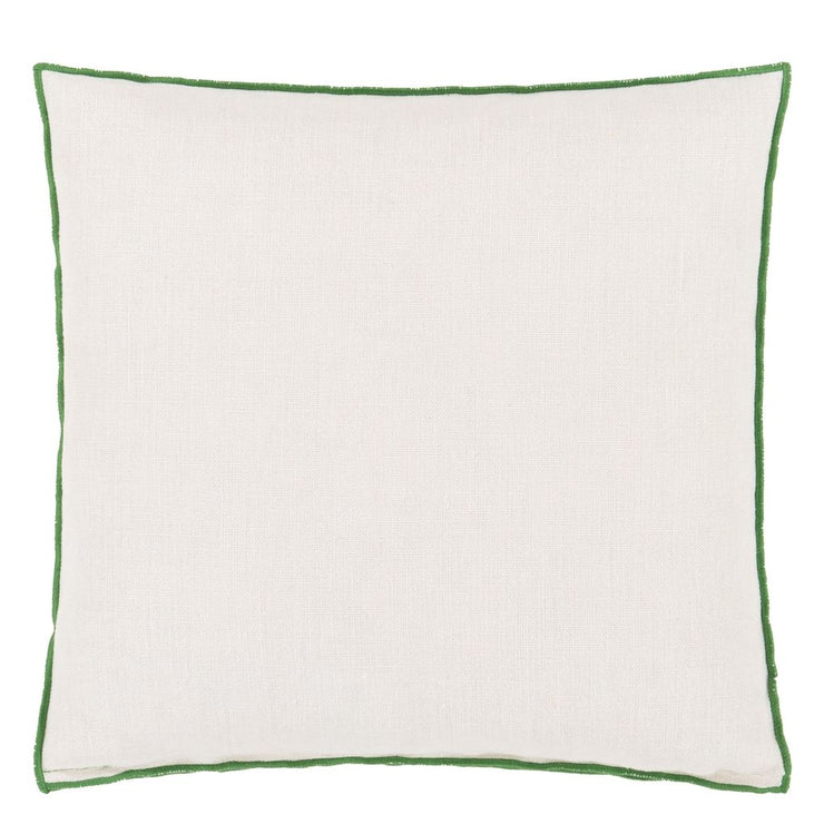 Designers Guild Brera Lino Alabaster & Emerald Linen Cushion