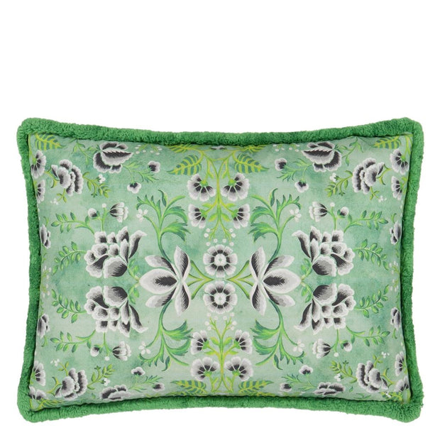 Designers Guild Rose De Damas Embroidered Jade Cushion