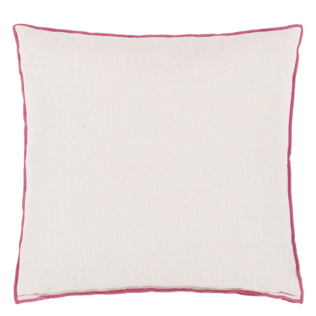 Designers Guild Brera Lino Alabaster & Fuchsia Cushion