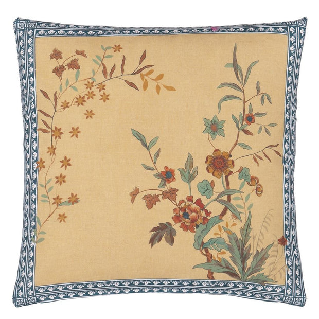 John Derian Peacock Toile Sepia Cushion