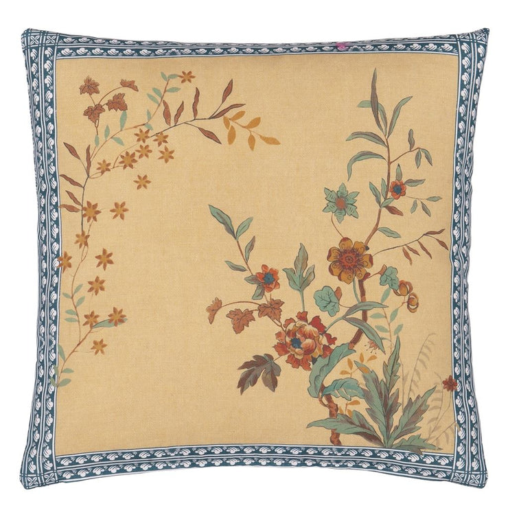John Derian Peacock Toile Sepia Cushion