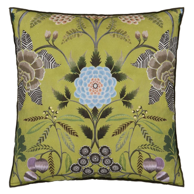 Designers Guild Brocart Decoratif Moss Linen Cushion