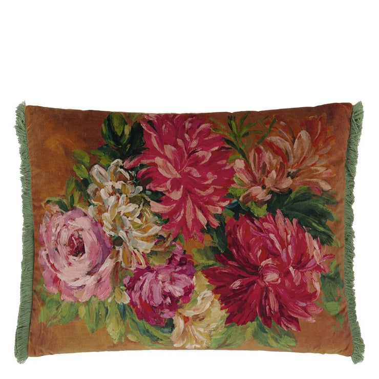 Designers Guild Fleurs D Artistes Velours Terracotta Cushion