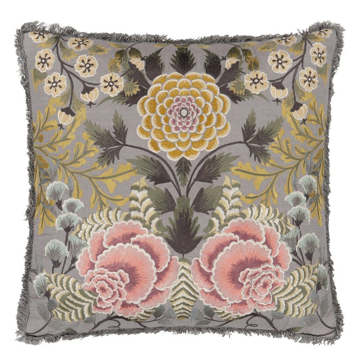 Designers Guild Brocart Decoratif Embroidered Sepia Cushion