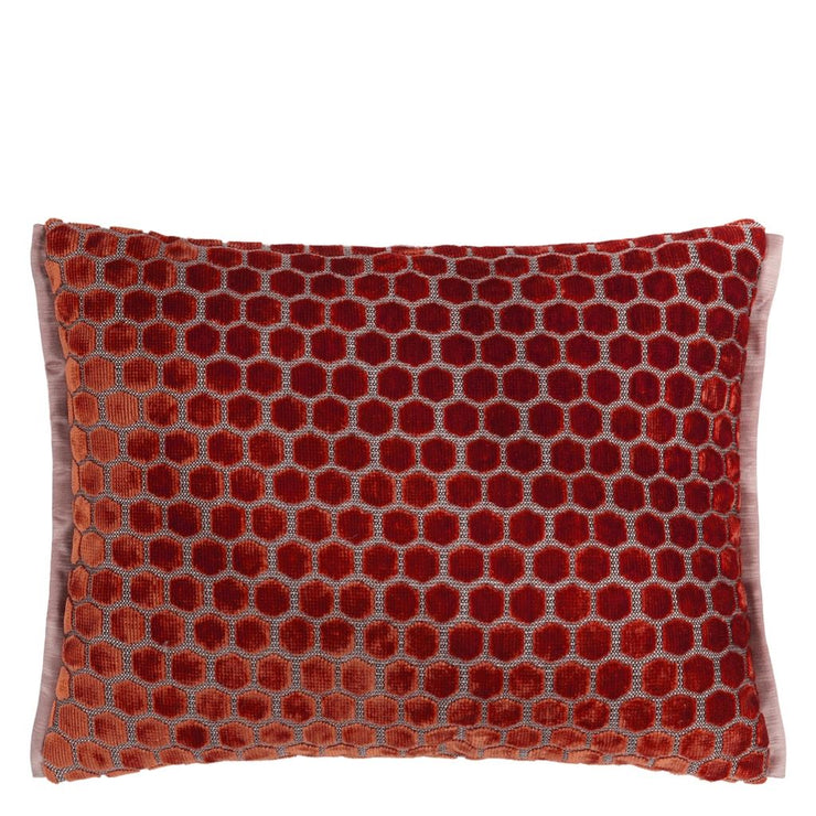 Designers Guild Jabot Pimento Velvet Cushion