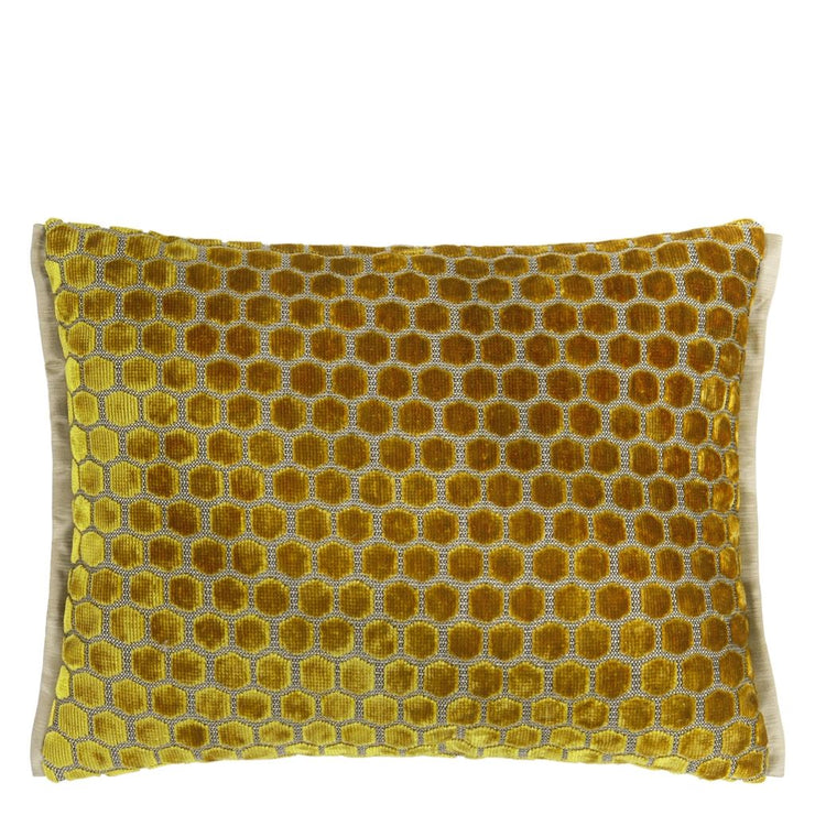 Designers Guild Jabot Mustard Velvet Cushion