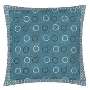 John Derian Indigo Circles Indigo Cushion