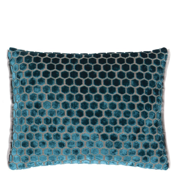 Designers Guild Jabot Kingfisher Velvet Cushion