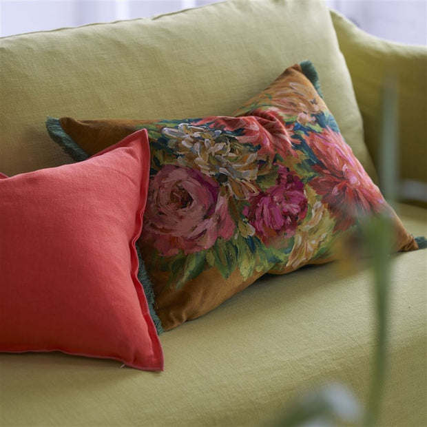 Designers Guild Fleurs D Artistes Velours Terracotta Cushion